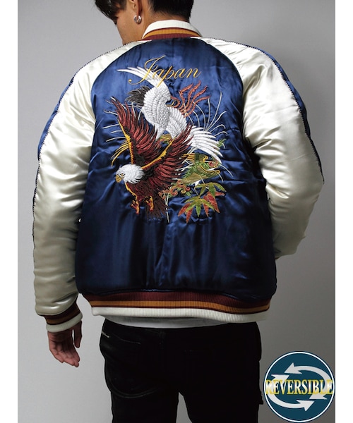 JACKROSE（ジャックローズ）の「中綿入り刺繍リバーシブルスカジャン