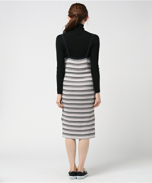 archives（アルシーヴ）の「マルチボーダーキャミワンピース（ワンピース・レディース・グレー/ネイビー/ピンク・MEDIUM）」の7枚目の写真