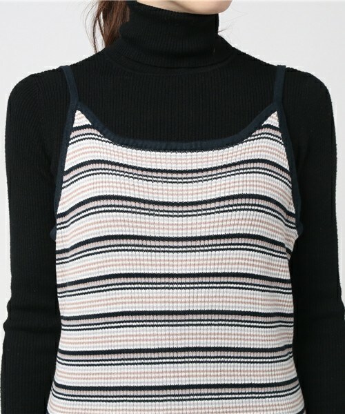 archives（アルシーヴ）の「マルチボーダーキャミワンピース（ワンピース・レディース・グレー/ネイビー/ピンク・MEDIUM）」の9枚目の写真