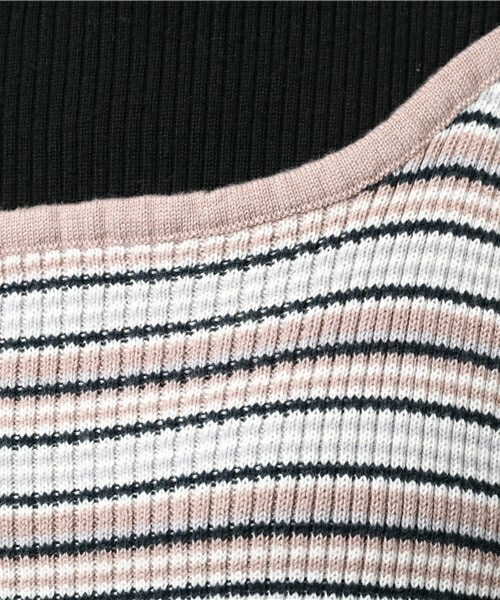 archives（アルシーヴ）の「マルチボーダーキャミワンピース（ワンピース・レディース・グレー/ネイビー/ピンク・MEDIUM）」の12枚目の写真