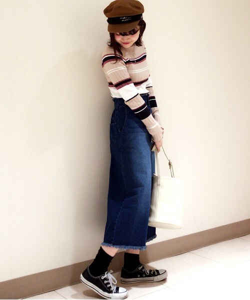 archives（アルシーヴ）の「マルチボーダーオフショルダーニットプルオーバー（ニット/セーター・レディース・グレー/ベージュ/ピンク・MEDIUM）」の12枚目の写真