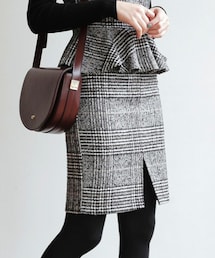 DHOLIC | グレンチェックフロントスリットペンシルスカート(スカート)