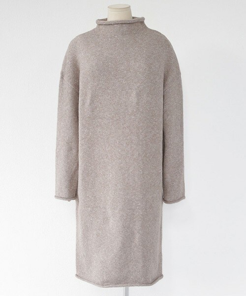 DHOLIC(ディーホリック)の「ボトルネックニットワンピース(ワンピース・レディース・ブラックグレー/グレーベージュ/クリーム・FREE)」の3枚目の写真