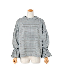 flower | british check blouse ～ﾌﾞﾘﾃｨｯｼｭﾁｪｯｸﾌﾞﾗｳｽ(シャツ/ブラウス)