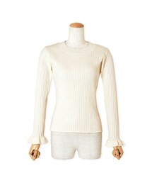 flower | frill cuff knit～フリルカフニット(ニット/セーター)