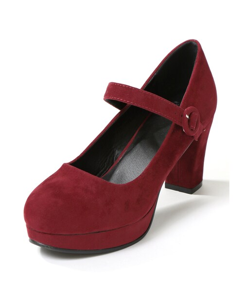 GRL（グレイル）の「アンクルストラップ太ヒールパンプス（パンプス・レディース・ブラック/ピンク/グリーン/ネイビー/ボルドー/ベージュ・23.0/24.5）」の6枚目の写真