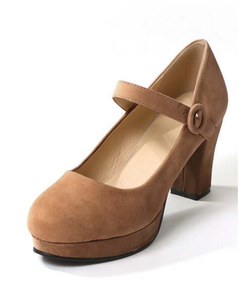 GRL（グレイル）の「アンクルストラップ太ヒールパンプス（パンプス・レディース・ブラック/ピンク/グリーン/ネイビー/ボルドー/ベージュ・23.0/24.5）」の2枚目の写真