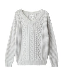 GRL | ケーブル編みバックレースアップニット(ニット/セーター)