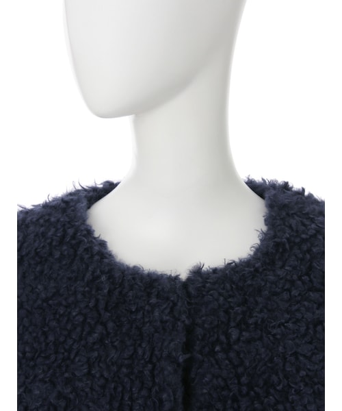 EMODA（エモダ）の「CURLY フェイクファーボリュームコート（ジャケット/アウター・レディース・グレー/ブラック/ネイビー・F）」の7枚目の写真