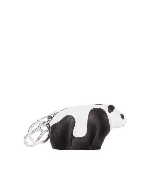 LOEWE（ロエベ）の「Loewe Leather Panda Key Chain, Black/White