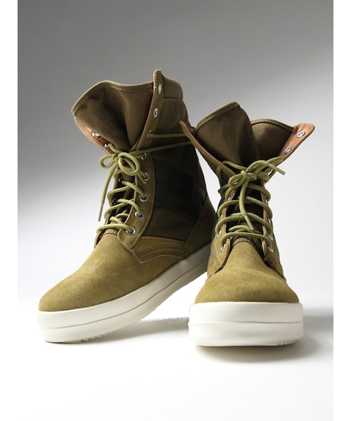 JACKROSE（ジャックローズ）の「ミリタリーブーツスニーカー（シューズ・メンズ・ベージュ/カーキ・M/L）」の8枚目の写真
