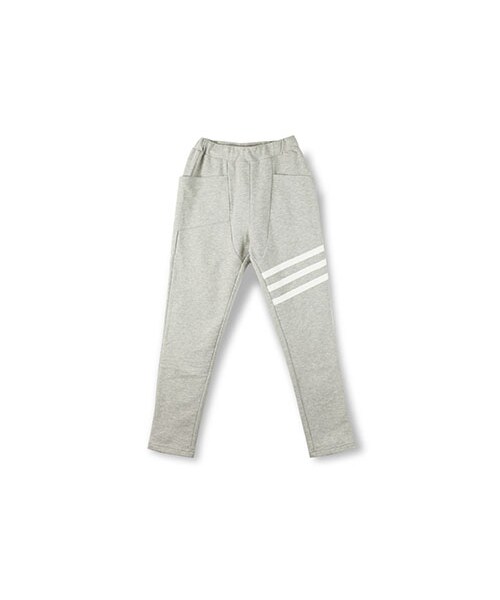 BRANSHES（ブランシェス）の「ラインスウェットパンツ（その他パンツ・キッズ・杢グレー/ブラック・80～150）」の2枚目の写真