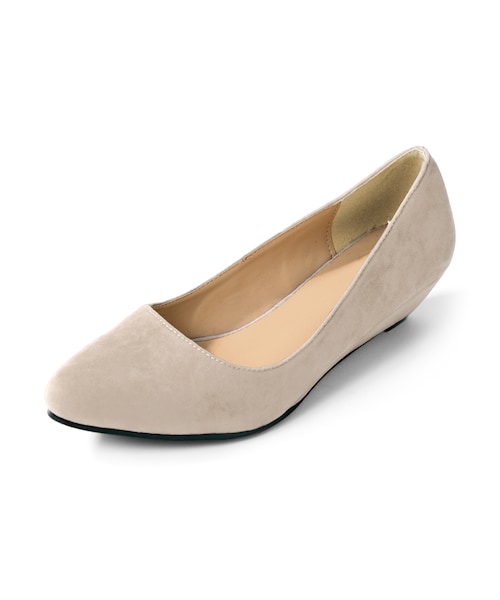 GRL（グレイル）の「ポイントトゥローヒールスエードパンプス（パンプス・レディース・レオパード/ブラック/レッド/ブルー/ピンク/グリーン/パープル/グレー/ボルドー/アイボリー/ベージュ/キャメル/オレンジ/マスタード/濃いピンク・24.5）」の2枚目の写真