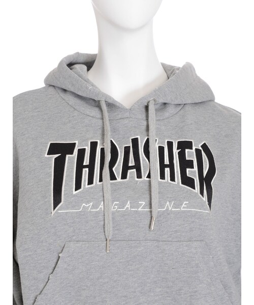 jouetie（ジュエティ）の「THRASHERスリーブフラワーHOODIE（トップス・レディース・オフホワイト/グレー/ブラック/レッド）」の17枚目の写真