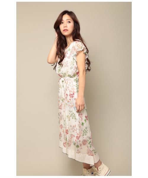 MERVEILLE H.（メルベイユアッシュ）の「花柄インクジェットプリント 