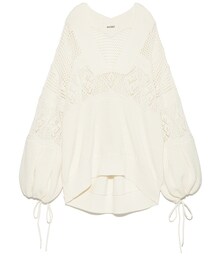 SNIDEL | ボリュームスリーブデザインニットプルオーバー(トップス)