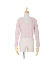 an another angelus | パールビジュー釦リブニットカーディガン/an another angelus(ニット/セーター)