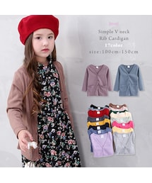 enchante petit | シンプルVネックリブカーディガン(カーディガン/ボレロ)