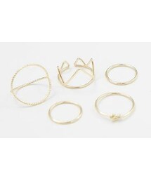 Dailyabout | シンプルメタルリング5点セット(P0000WLS)(リング)