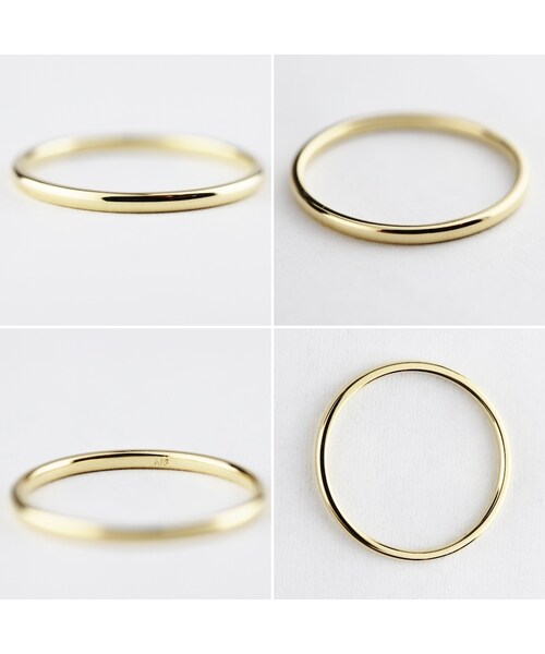 les desseins de DIEU（レデッサンドゥデュー）の「レデッサンドゥデュー 602 グロッシー ゴールド リング（リング・レディース・ゴールド・マイナス号〜13号）」の2枚目の写真
