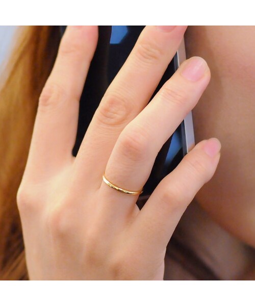 les desseins de DIEU（レデッサンドゥデュー）の「レデッサンドゥデュー 602 グロッシー ゴールド リング（リング・レディース・ゴールド・マイナス号〜13号）」の3枚目の写真