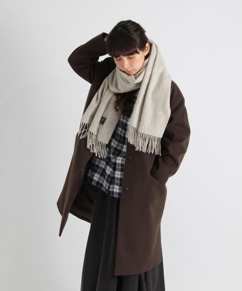 studio CLIP（スタディオクリップ）の「Vネックカラーレスコート（ジャケット/アウター・グレー/ブラウン/アイボリー）」の2枚目の写真