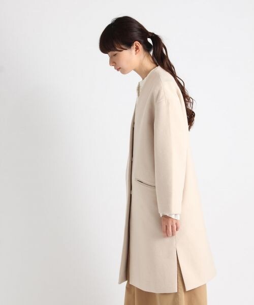 studio CLIP（スタディオクリップ）の「Vネックカラーレスコート（ジャケット/アウター・グレー/ブラウン/アイボリー）」の8枚目の写真
