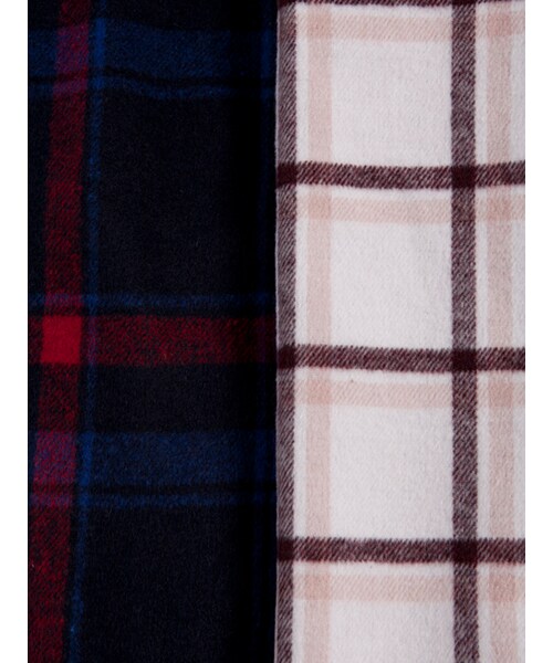 w closet(ダブルクローゼット)の「起毛チェックオープンカラーコート(ジャケット/アウター・レディース・Sピンク/ネイビー・FREE)」の13枚目の写真