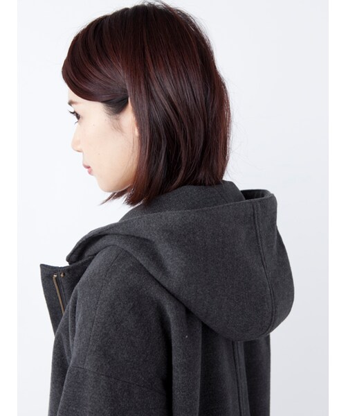 w closet（ダブルクローゼット）の「ファー袖フード付きコート（ジャケット/アウター・レディース・グレージュ/キャメル/チャコール・FREE）」の8枚目の写真