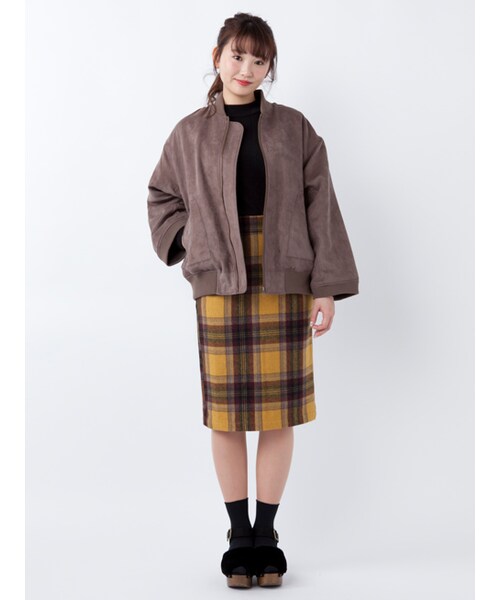 w closet(ダブルクローゼット)の「ワイドリブハイネックプルオーバー(トップス・レディース・ピンクベージュ/ラベンダー/サックス/ブラック・FREE)」の13枚目の写真