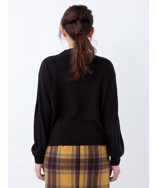 w closet(ダブルクローゼット)の「ワイドリブハイネックプルオーバー(トップス・レディース・ピンクベージュ/ラベンダー/サックス/ブラック・FREE)」の7枚目の写真