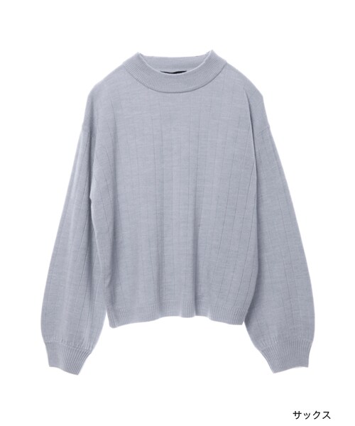 w closet(ダブルクローゼット)の「ワイドリブハイネックプルオーバー(トップス・レディース・ピンクベージュ/ラベンダー/サックス/ブラック・FREE)」の2枚目の写真