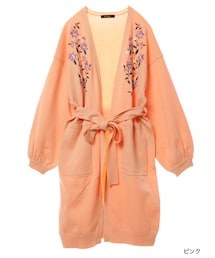 w closet | 刺繍入りロングカーディガン(トップス)