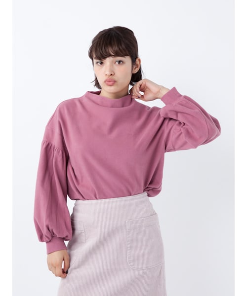 w closet（ダブルクローゼット）の「ボリューム袖ボトルネックプルオーバー（トップス・レディース・Dピンク/Lブルー/レッド/チャコール・FREE）」の5枚目の写真