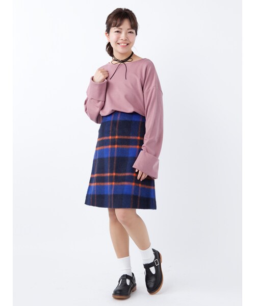 w closet（ダブルクローゼット）の「2wayチョーカー付きボリューム袖プルオーバー（トップス・レディース・Dピンク/カーキ/レンガ/ブラック・FREE）」の15枚目の写真