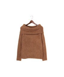 Te chichi | 【Special Price】アルパカ混シャギーオフショルプルオーバー(トップス)