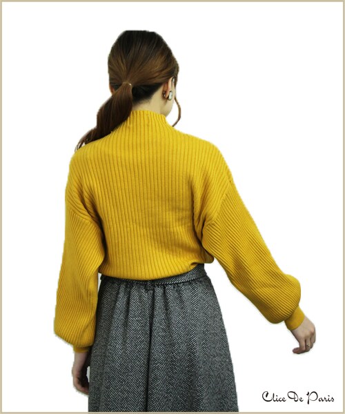 paravion（パラビオン）の「Ｋ/袖ボリュームハイネックニット（トップス・レディース・ブラック/ピンク/イエロー・ワンサイズ）」の12枚目の写真
