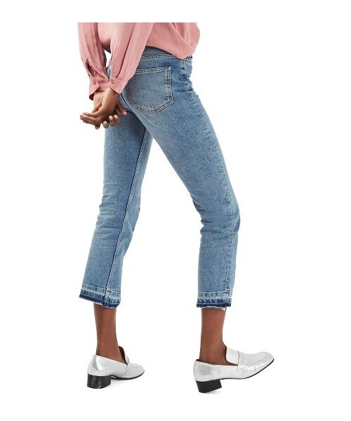 Women's Topshop Split Hem Straight Leg Jeans