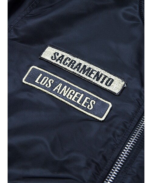 JACKROSE（ジャックローズ）の「レザーワッペンリバーシブルMA-1（ジャケット/アウター・メンズ・ブラック・M/L/XL）」の5枚目の写真