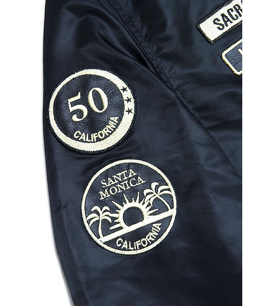 JACKROSE（ジャックローズ）の「レザーワッペンリバーシブルMA-1（ジャケット/アウター・メンズ・ブラック・M/L/XL）」の4枚目の写真