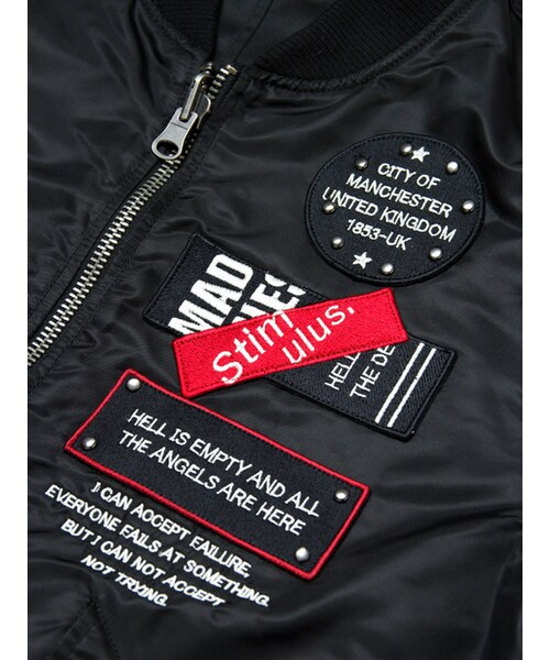 JACKROSE（ジャックローズ）の「スタッズ&ワッペンリバーシブルMA-1（ジャケット/アウター・メンズ・ブラック・M/L/XL）」の5枚目の写真