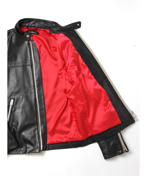 JACKROSE（ジャックローズ）の「ゴートプルアップレザーシングルライダース（ジャケット/アウター・メンズ・ブラック/ネイビー・S/M/L/XL）」の9枚目の写真