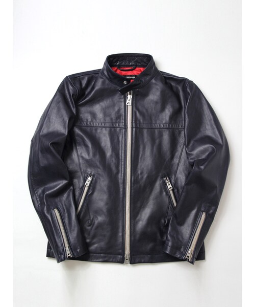 JACKROSE（ジャックローズ）の「ゴートプルアップレザーシングルライダース（ジャケット/アウター・メンズ・ブラック/ネイビー・S/M/L/XL）」の22枚目の写真
