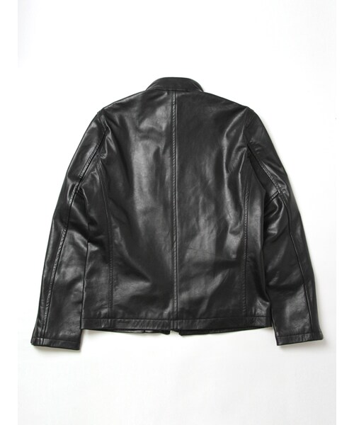 JACKROSE（ジャックローズ）の「ゴートプルアップレザーシングルライダース（ジャケット/アウター・メンズ・ブラック/ネイビー・S/M/L/XL）」の11枚目の写真