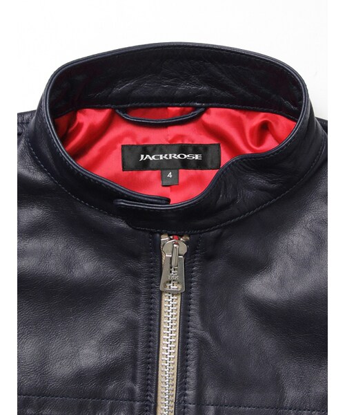 JACKROSE（ジャックローズ）の「ゴートプルアップレザーシングルライダース（ジャケット/アウター・メンズ・ブラック/ネイビー・S/M/L/XL）」の14枚目の写真