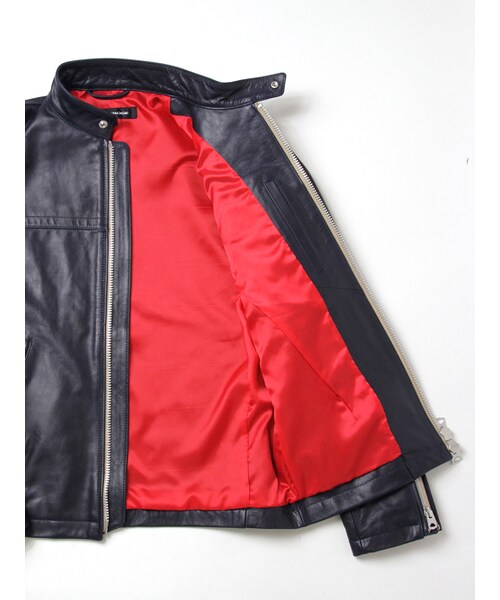 JACKROSE（ジャックローズ）の「ゴートプルアップレザーシングルライダース（ジャケット/アウター・メンズ・ブラック/ネイビー・S/M/L/XL）」の21枚目の写真