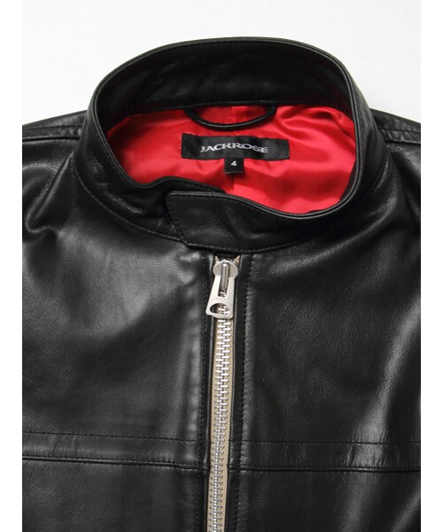 JACKROSE（ジャックローズ）の「ゴートプルアップレザーシングルライダース（ジャケット/アウター・メンズ・ブラック/ネイビー・S/M/L/XL）」の2枚目の写真