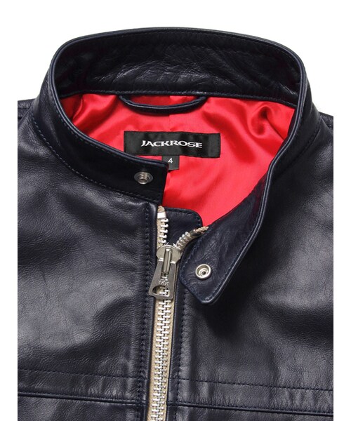 JACKROSE（ジャックローズ）の「ゴートプルアップレザーシングルライダース（ジャケット/アウター・メンズ・ブラック/ネイビー・S/M/L/XL）」の15枚目の写真