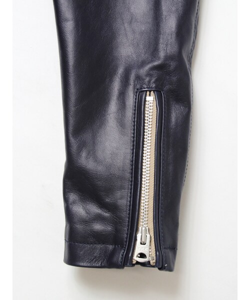 JACKROSE（ジャックローズ）の「ゴートプルアップレザーシングルライダース（ジャケット/アウター・メンズ・ブラック/ネイビー・S/M/L/XL）」の18枚目の写真