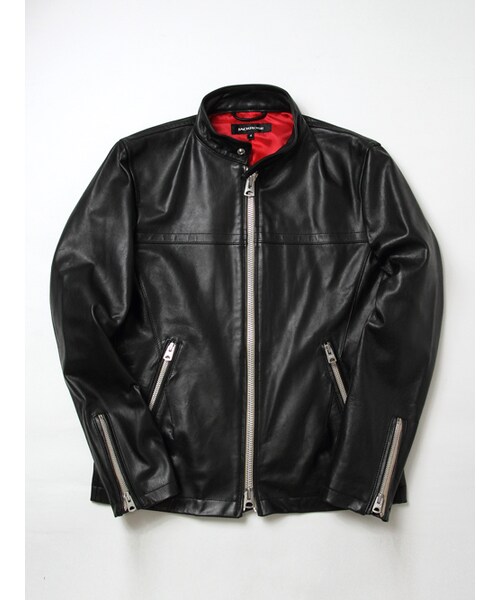 JACKROSE（ジャックローズ）の「ゴートプルアップレザーシングルライダース（ジャケット/アウター・メンズ・ブラック/ネイビー・S/M/L/XL）」の10枚目の写真